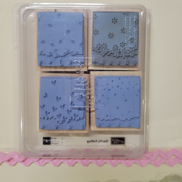 Stampin Up - Gently Falling Wooden Block Rubber Stamp set - Picture 3 of 3